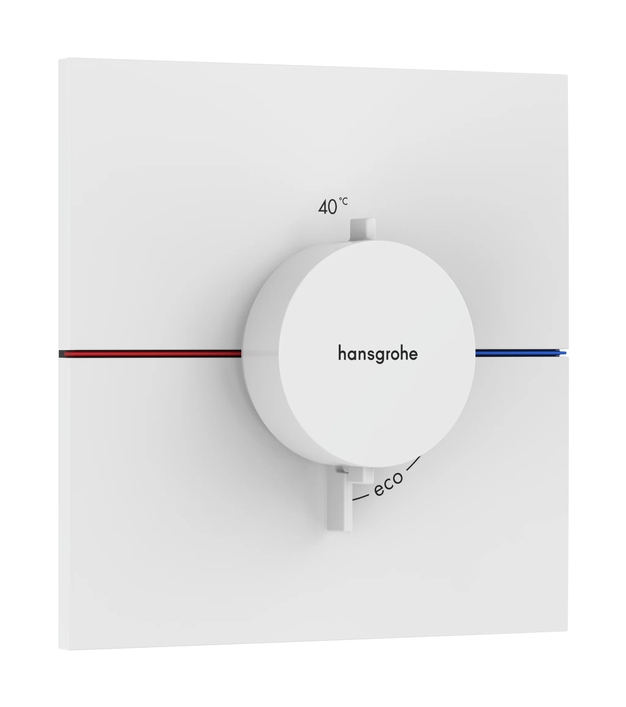 Hansgrohe ShowerSelect Comfort E Thermostat Unterputz, Mattweiß – Komfortable Temperatur- und Volumensteuerung mit Sicherheitssperre bei 40 °C