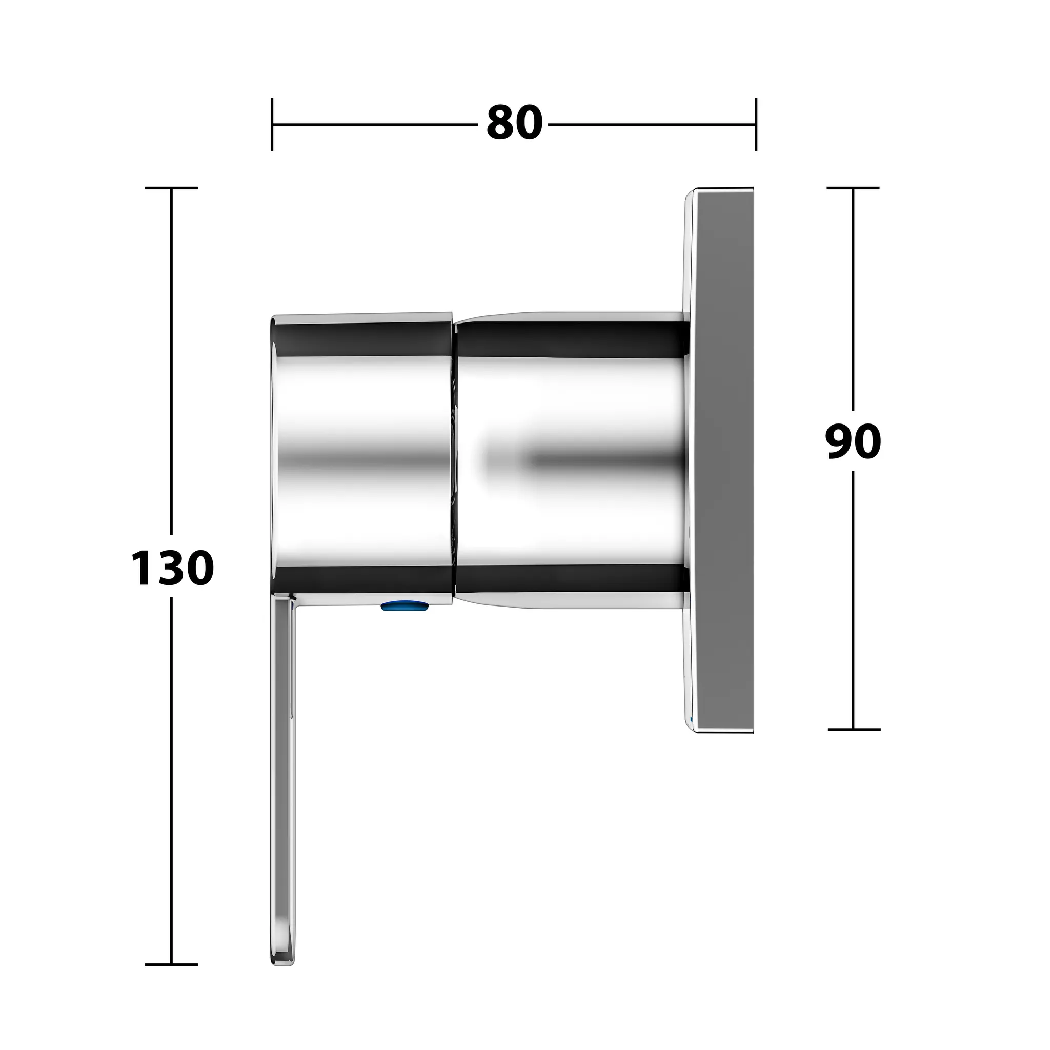 KEUCO IXMO Einhebelmischer Unterputz IXMO Flat mit eckiger Rosette/IXMO Flat verchromt