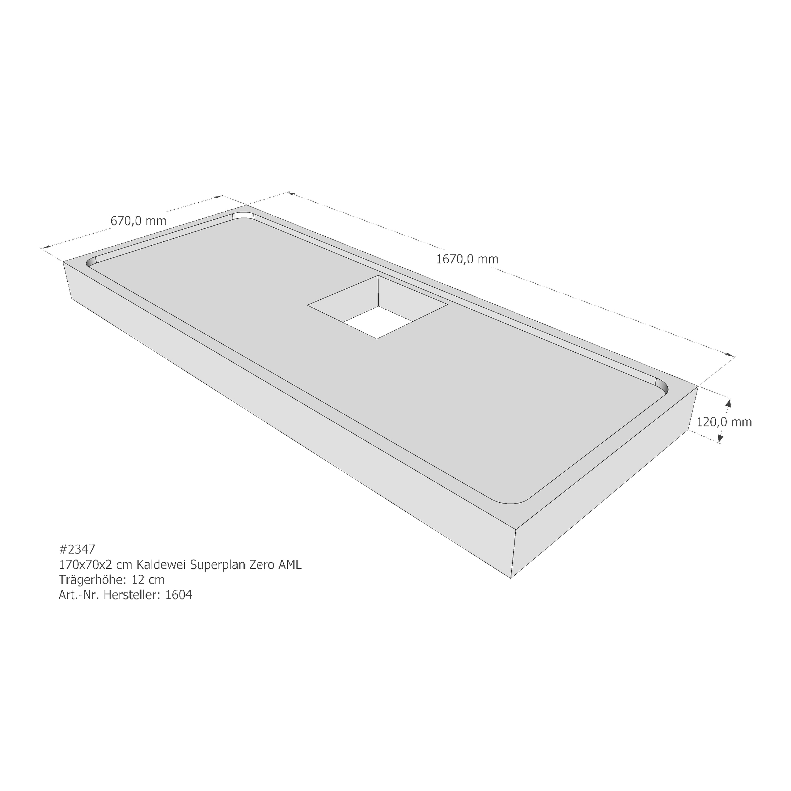 Duschwannenträger für Kaldewei Superplan Zero 170 × 70 × 2 cm Breite: 70 cm / Länge: 170 cm Duschwannenträger für Kaldewei Superplan Zero 170 × 70 × 2 cm Breite: 70 cm / Länge: 170 cm