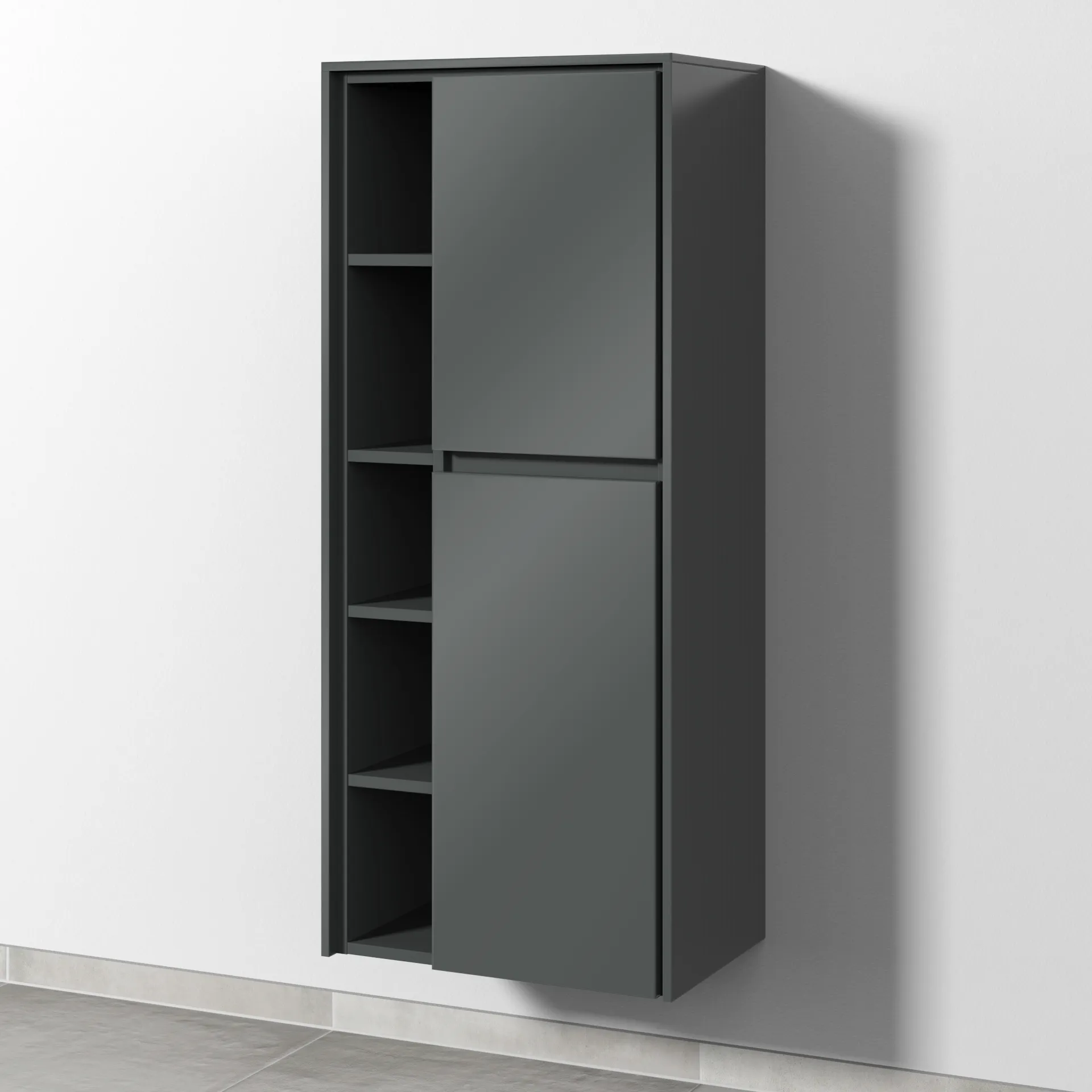 Sanipa Stauraumschrank „Twiga“ 525 × 1241 × 350 mm in Weiß (glanz), Anschlag rechts, ohne Beleuchtung