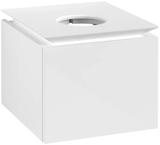 Villeroy & Boch Waschtischunterschrank „Legato“ für Schrankwaschtisch 450 × 380 × 500 mm Glossy White, für Becken mittig Villeroy & Boch Waschtischunterschrank „Legato“ für Schrankwaschtisch 450 × 380 × 500 mm Glossy White, für Becken mittig