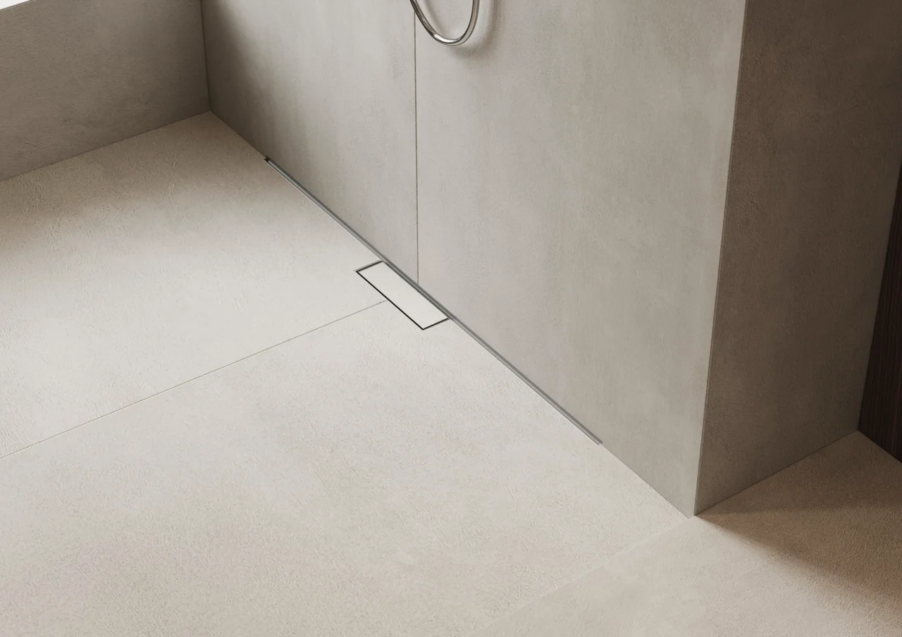 Hansgrohe RainDrain Minimalistic Duschrinne 1200 mm, wandangebunden, befliesbar, Edelstahl V2A Hansgrohe RainDrain Minimalistic Duschrinne 1200 mm, wandangebunden, befliesbar, Edelstahl V2A