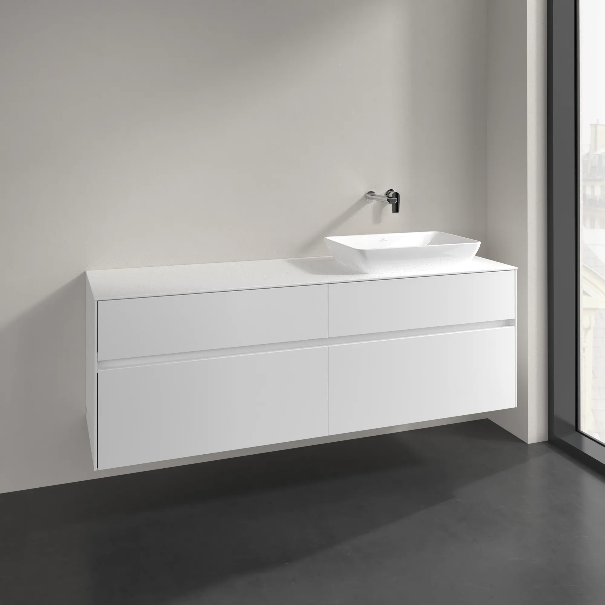 Villeroy & Boch Collaro Waschbeckenunterschrank C12200, 1600x548x500mm, White Matt Villeroy & Boch Collaro Waschbeckenunterschrank C12200, 1600x548x500mm, White Matt