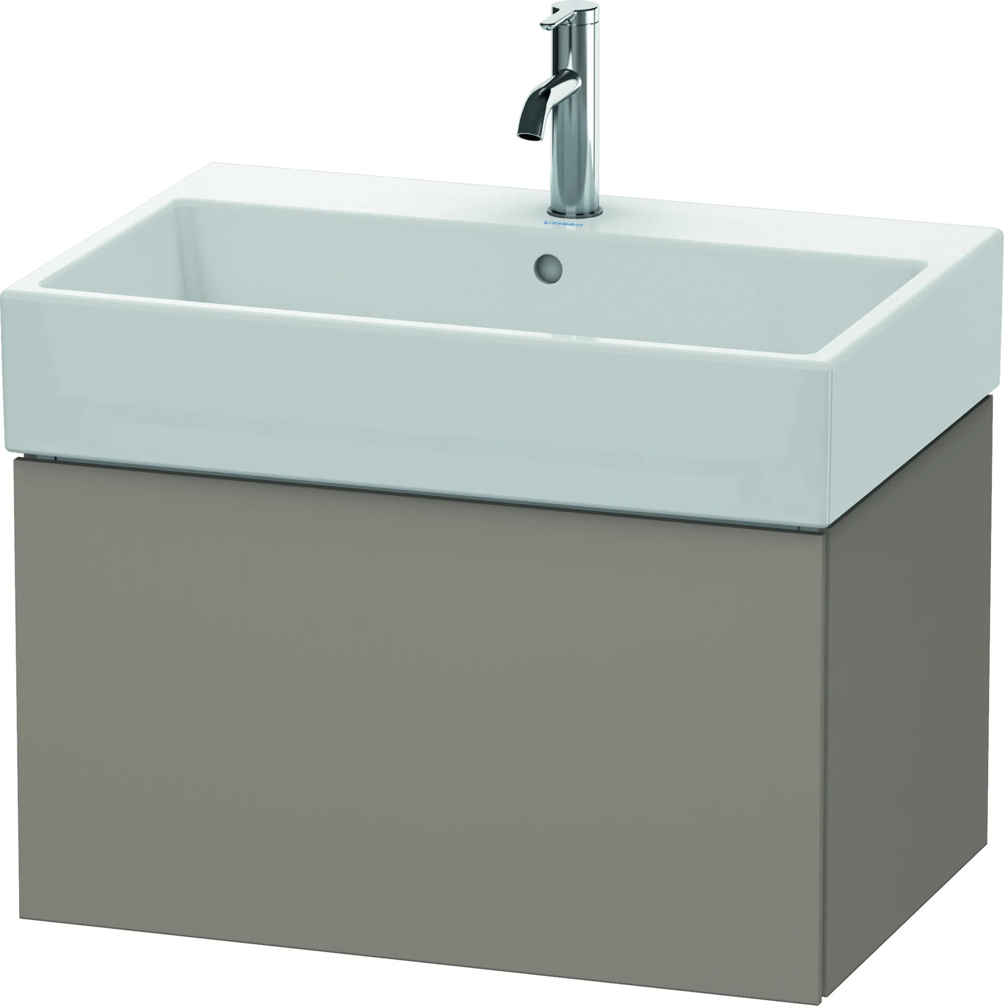 Duravit Waschtischunterschrank wandhängend „L-Cube“ 68,4 × 39,4 × 45,9 cm Basalt Matt