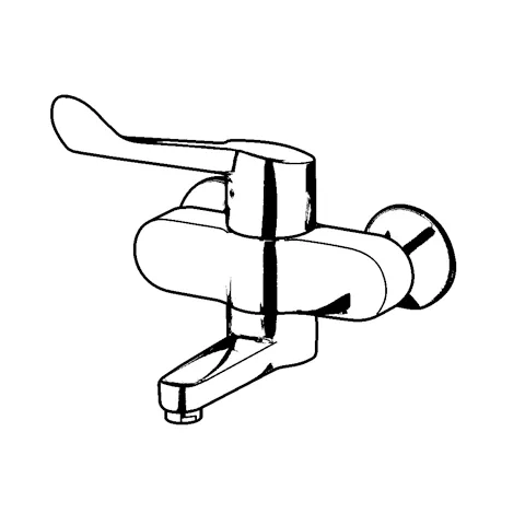 Kludi MEDI CARE Wandarmatur-EHM Klinik Armhebel chrom, Waschtisch-Wand-Armatur DN 15, Oberfläche: 05 chrom Kludi MEDI CARE Wandarmatur-EHM Klinik Armhebel chrom, Waschtisch-Wand-Armatur DN 15, Oberfläche: 05 chrom