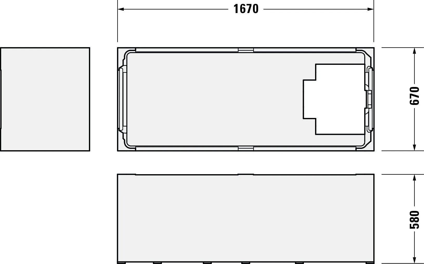 Duravit Badewanne „D-Neo“ rechteck 1700 × 700 mm, Fußablauf in Weiß Duravit Badewanne „D-Neo“ rechteck 1700 × 700 mm, Fußablauf in Weiß