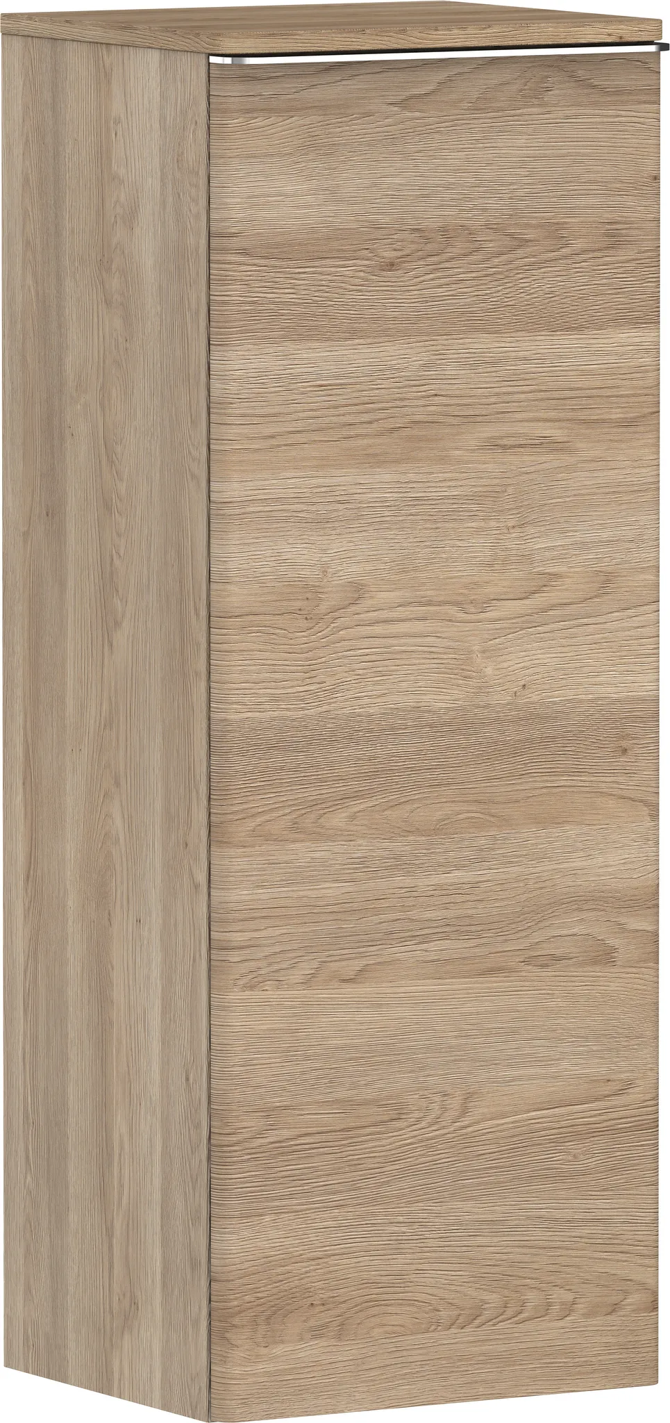 Xelu Q Halbhochschrank Eiche Natur 400/350, Türanschlag links Chrom