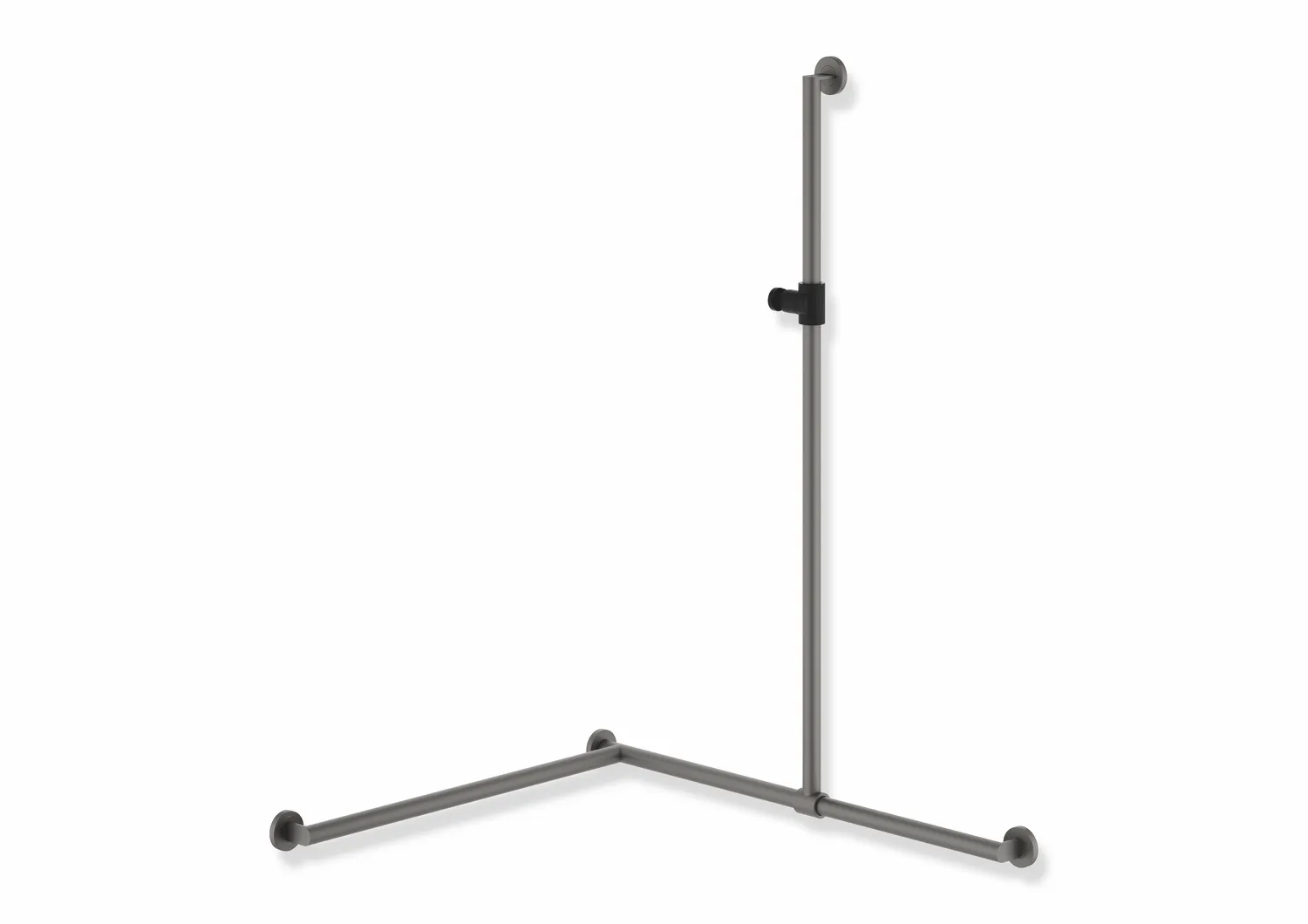 HEWI System 900 Duschhandlauf PG56, Dunkelgrau Perlglimmer tiefmatt