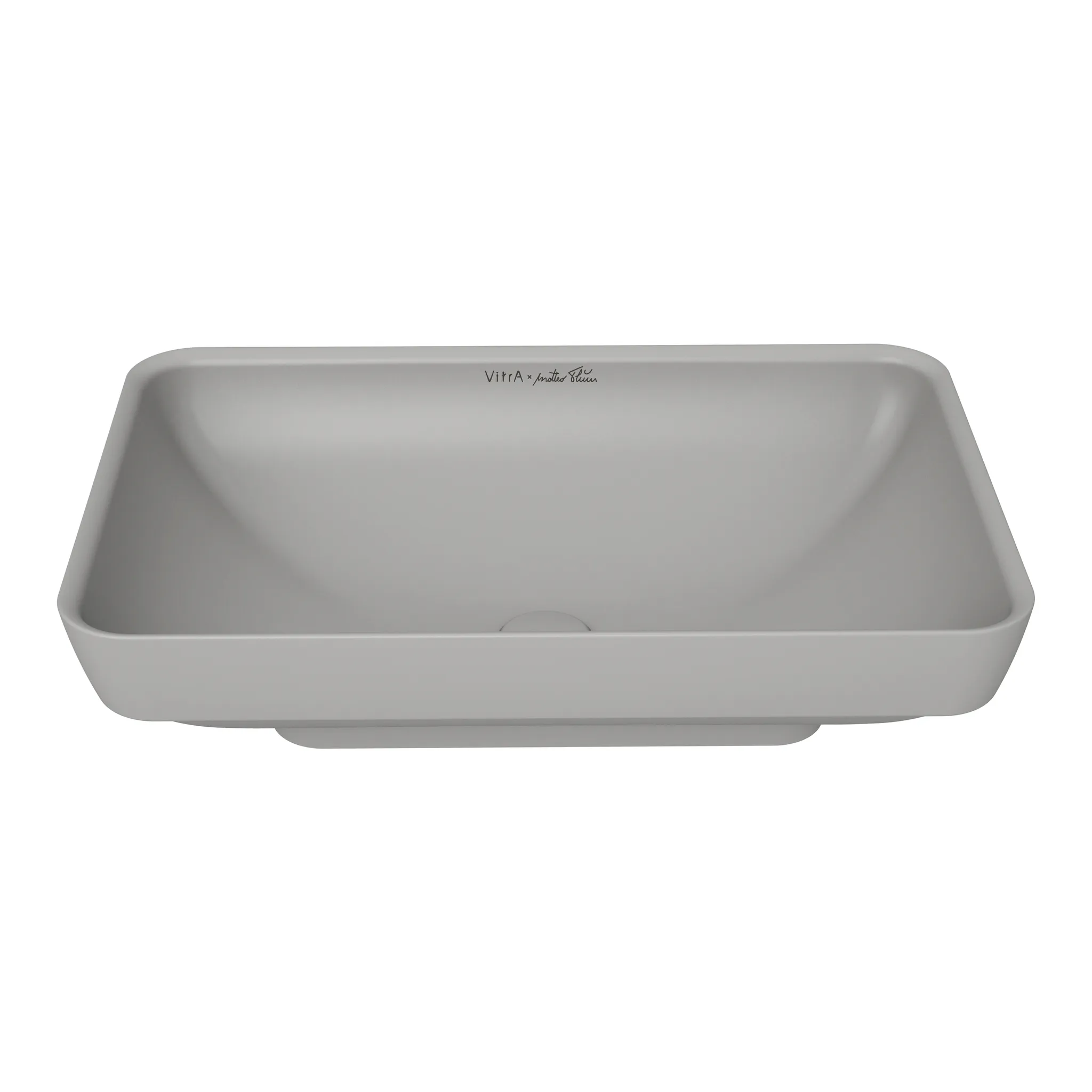 VitrA Water Jewels Aufsatzschale 59 x 39 cm rechteckig Steingrau Matt