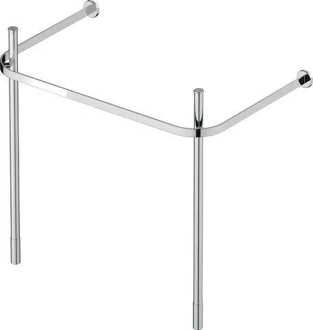 Duravit Happy D.2 Metallkonsole Chrom, höhenverstellbar, Bodenstehend mit Wandbefestigung, 491x773x(750-800) mm