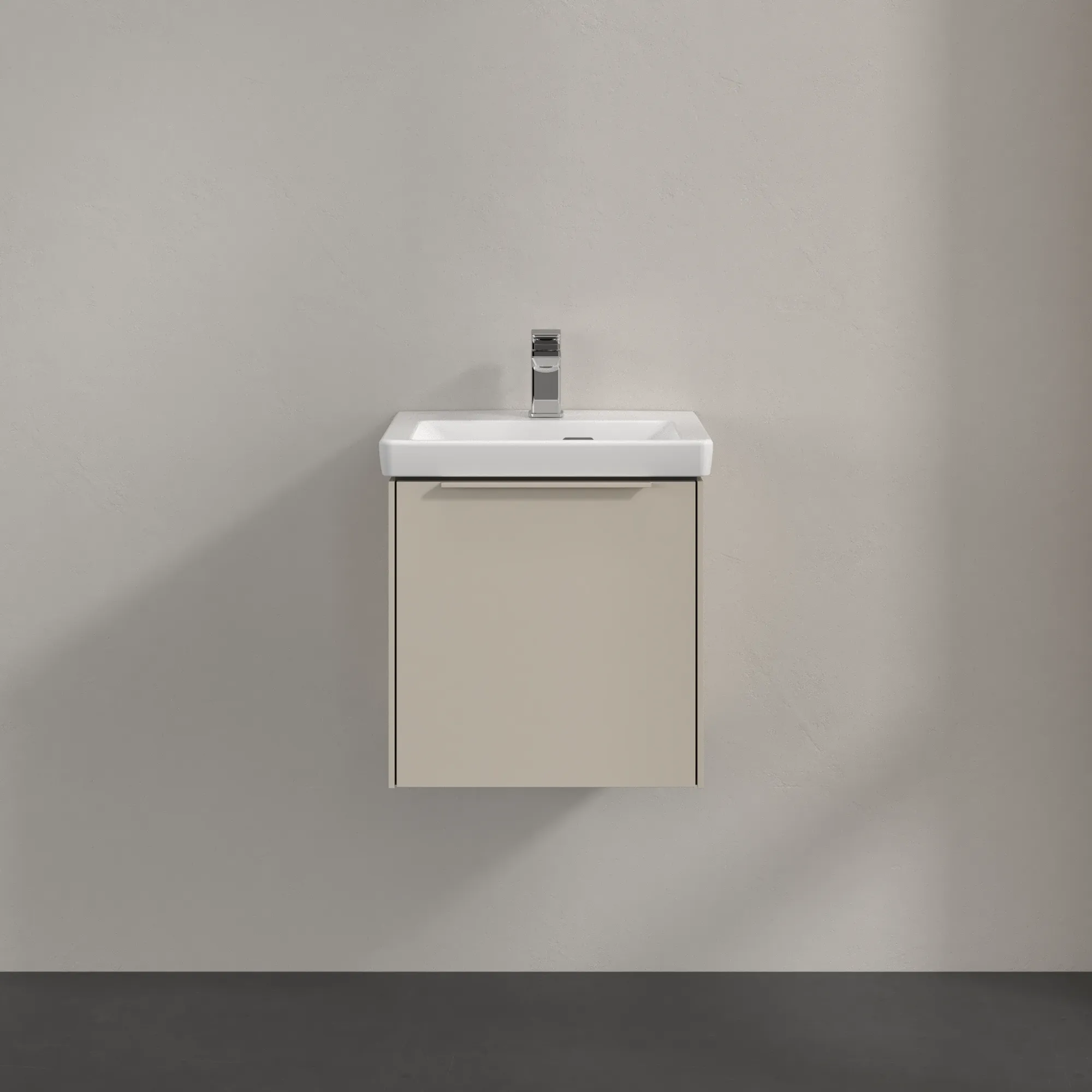 Villeroy & Boch Waschtischunterschrank mit Tür „Subway 3.0“ für Schrankwaschtisch 42,3 × 42,9 × 37,8 × 37,8 cm 1 Tür, Anschlag (Scharnier) links, Waschbecken mittig, 1 Tür, mittig, Anschlag links