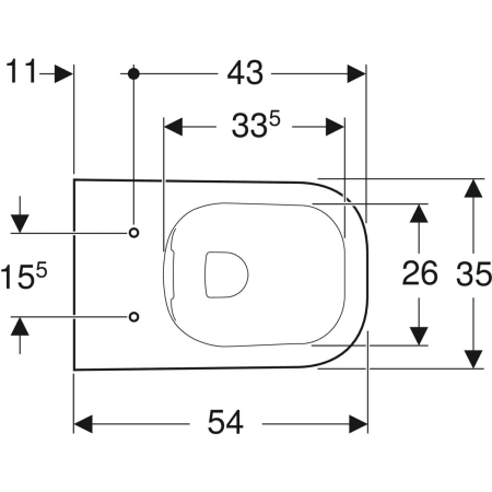 Wand-Tiefspül-WC „Smyle Square“ geschlossene Form 35 × 33 × 54 cm in weiß alpin, ohne Spülrand Wand-Tiefspül-WC „Smyle Square“ geschlossene Form 35 × 33 × 54 cm in weiß alpin, ohne Spülrand