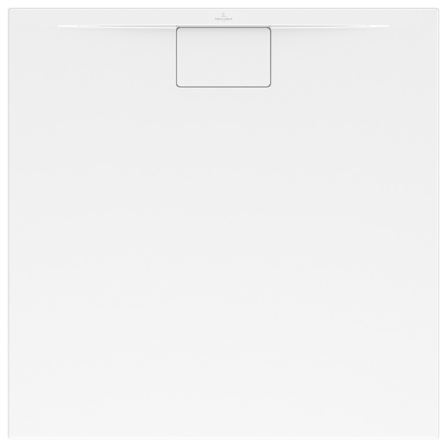 Duschwanne „Architectura MetalRim“ 100 × 100 cm in Weiß Alpin mit VILBOgrip