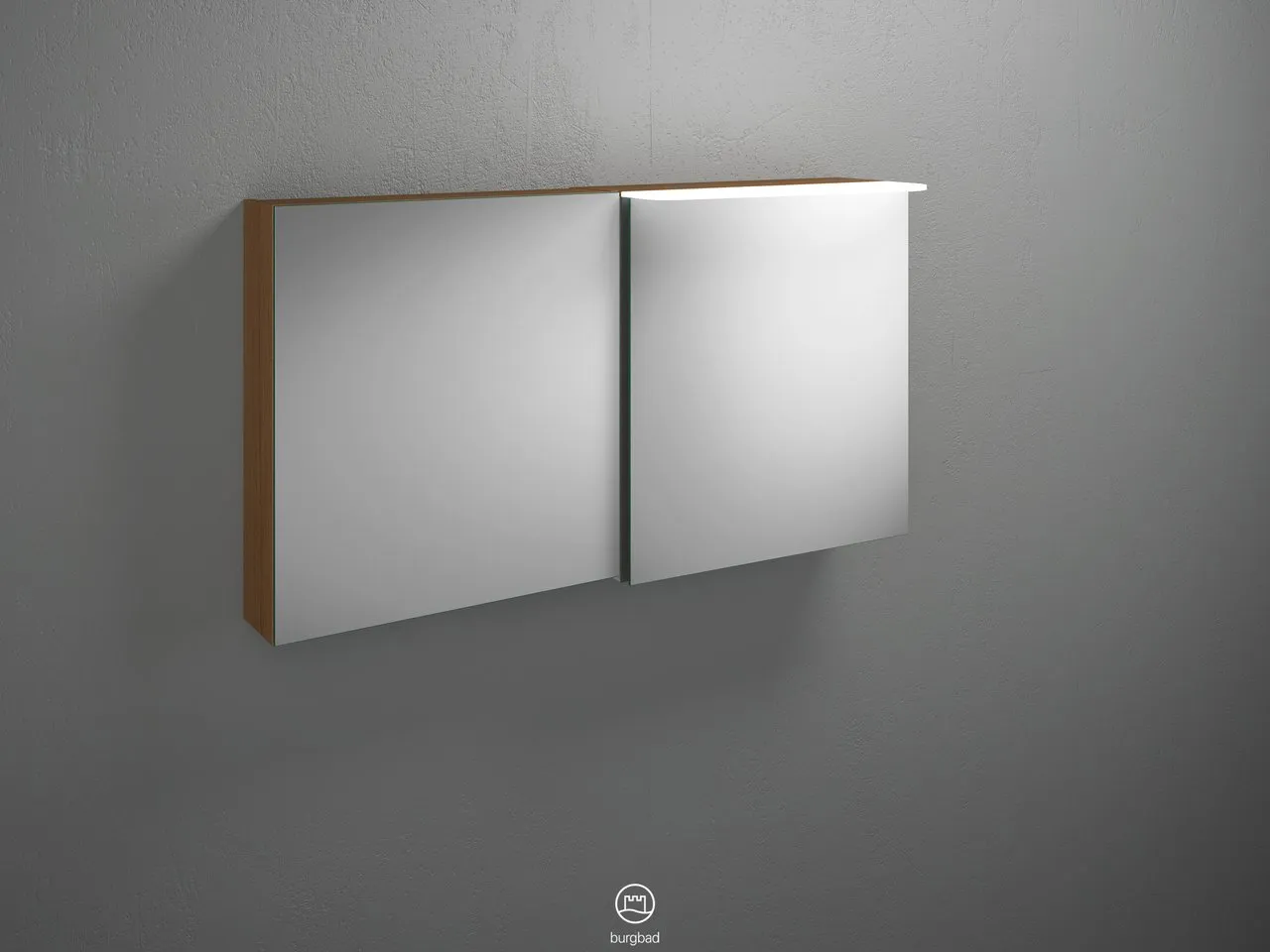 Burgbad Spiegelschrank Badu SFTV120, 310x1200x665 mm, LED-Aufsatzleuchte 4200 K, beidseitig verspiegelt Burgbad Spiegelschrank Badu SFTV120, 310x1200x665 mm, LED-Aufsatzleuchte 4200 K, beidseitig verspiegelt