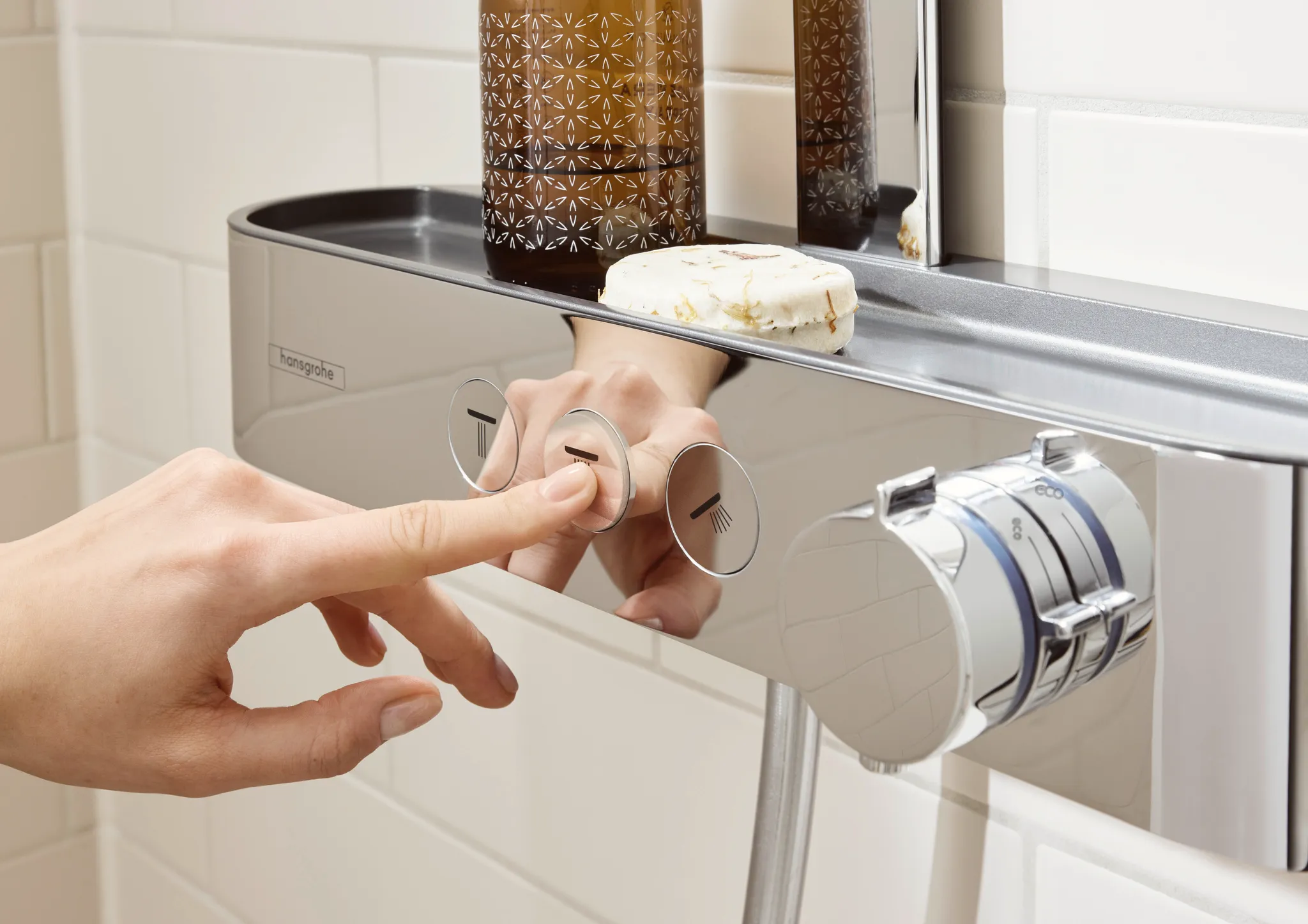 Showerpipe Pulsify 260 2jet mit Brausethermostat Aufputz chrom