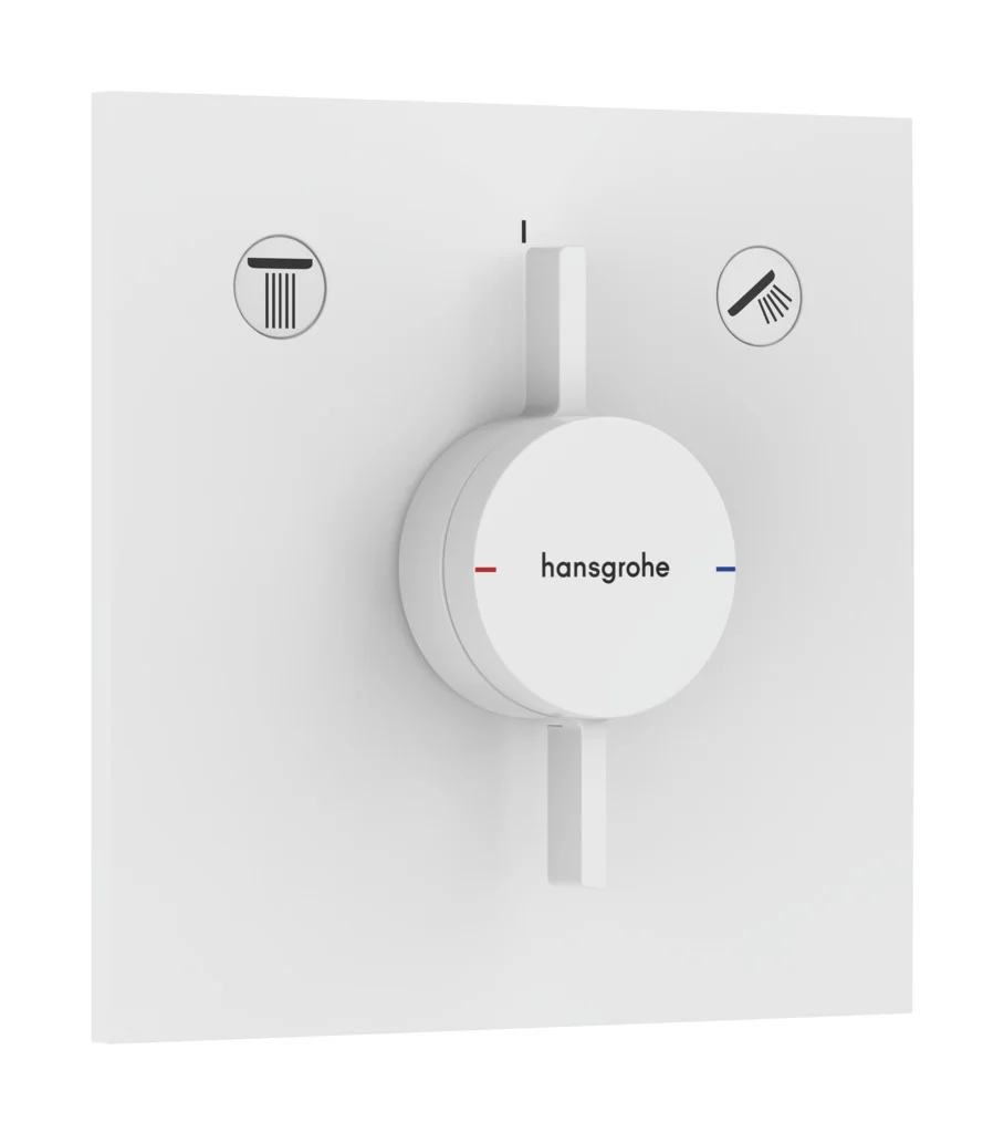 Hansgrohe DuoTurn E Mischer Unterputz, 2 Verbraucher, mattweiß, max. Durchflussmenge 29,5 l/min bei 3 bar