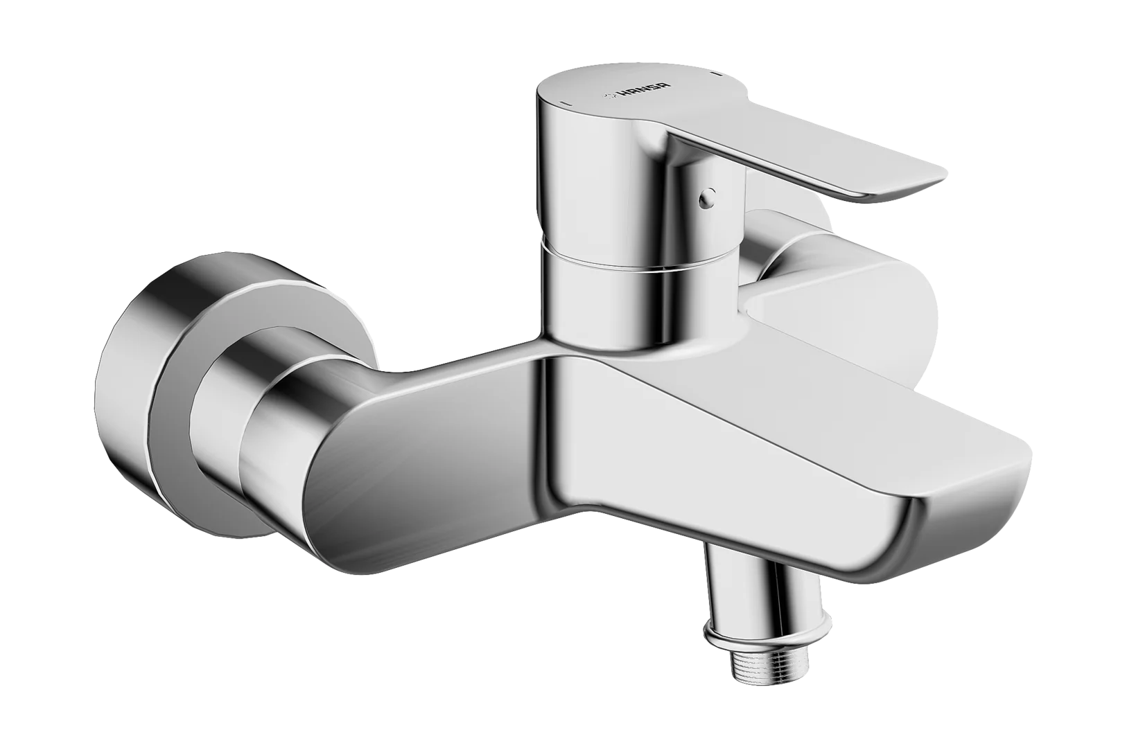 HansaLIGNA Einhebelmischer Wafü und Brausebatterie 0674 Ausladung 152 mm DN15 Chrom