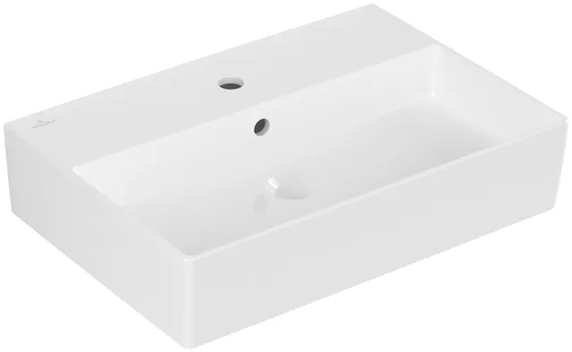 Villeroy & Boch Wandwaschtisch aus TitanCeram geschliffen „Memento 2.0“ 600 × 420 × 135 mm, mit Hahnlochbohrung, Hahnlochposition mittig in Weiß Alpin Villeroy & Boch Wandwaschtisch aus TitanCeram geschliffen „Memento 2.0“ 600 × 420 × 135 mm, mit Hahnlochbohrung, Hahnlochposition mittig in Weiß Alpin