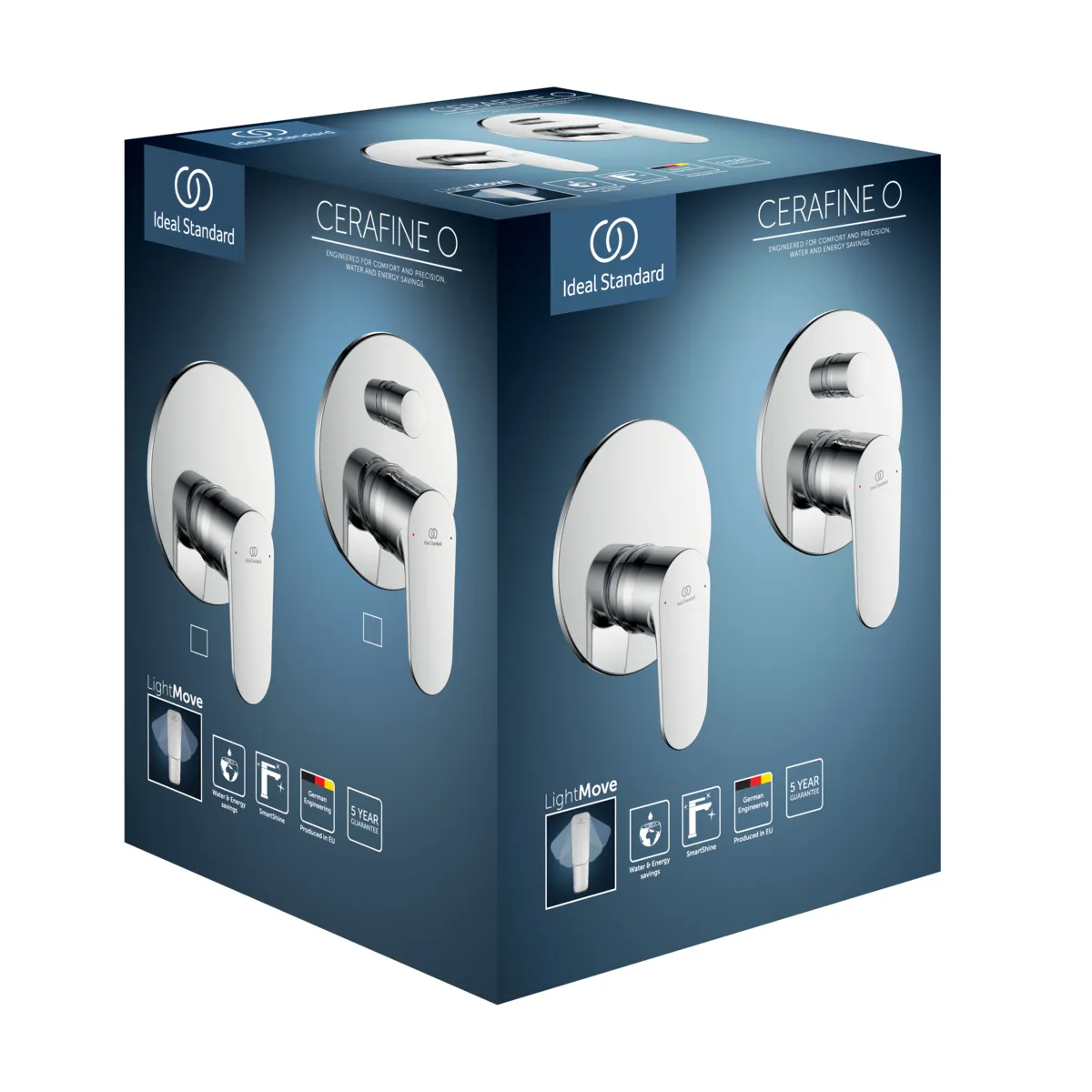 Brausearmatur Unterputz Cerafine O, Bausatz 2, Rosette Durchmesser:163mm, Chrom Brausearmatur Unterputz Cerafine O, Bausatz 2, Rosette Durchmesser:163mm, Chrom