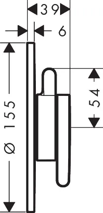 AXOR One Mischer Unterputz für 1 Verbraucher, Chrom AXOR One Mischer Unterputz für 1 Verbraucher, Chrom