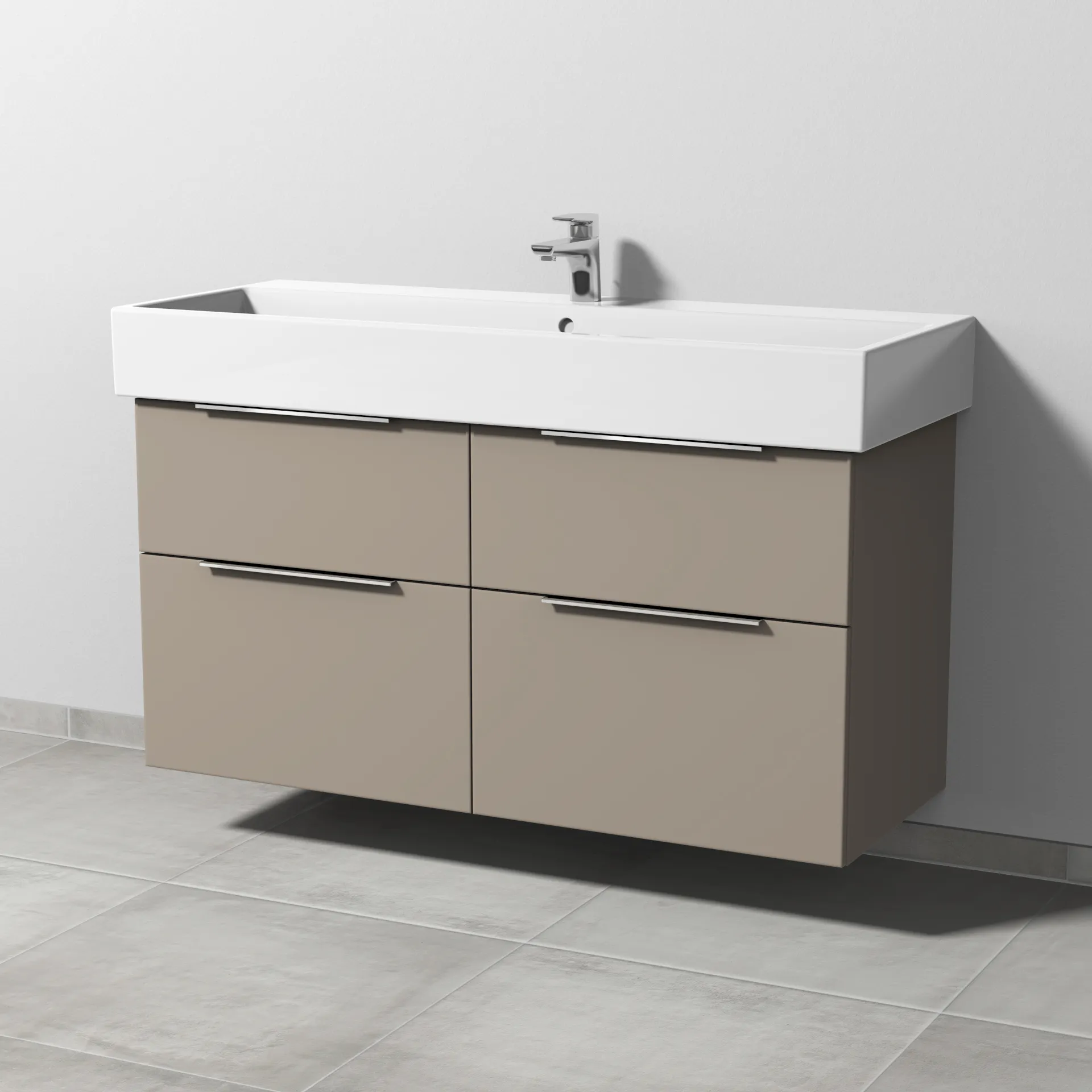 Sanipa Waschtischunterschrank „3way“ 1150 × 591 × 447 mm in Sandgrau (matt) Sanipa Waschtischunterschrank „3way“ 1150 × 591 × 447 mm in Sandgrau (matt)