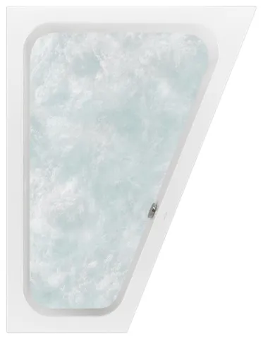 Villeroy & Boch Whirlwanne mit eckiger Innenform und umlaufenden Wannenrand „Loop & Friends“ mit Whirlsystem „Airpool Entry“ trapez 175 × 135 cm, rechts