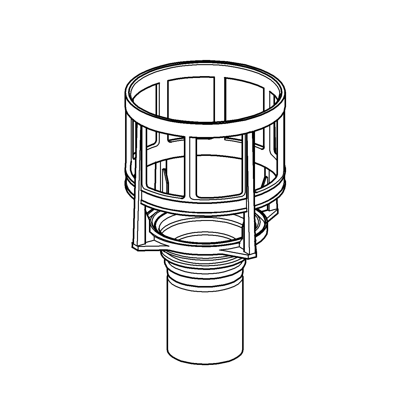 Ventilsitz 43542, mit O-Ring, für Wandeinbau-Spülkästen 6 - 9 l / 6 l, ⌀ 41 mm