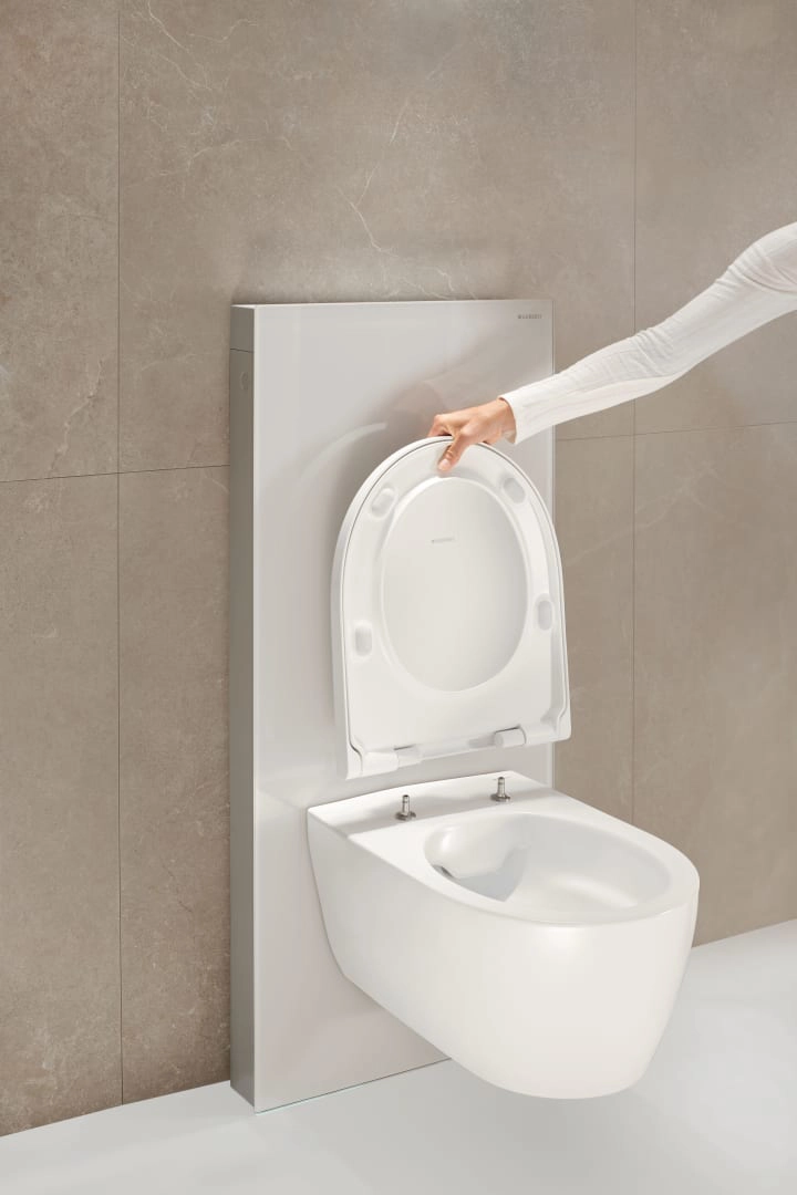 Wand-Tiefspül-WC Set mit WC-Sitz „iCon“ 360 × 330 × 530 mm in weiß matt, Befestigung verdeckt, Soft Closing Wand-Tiefspül-WC Set mit WC-Sitz „iCon“ 360 × 330 × 530 mm in weiß matt, Befestigung verdeckt, Soft Closing