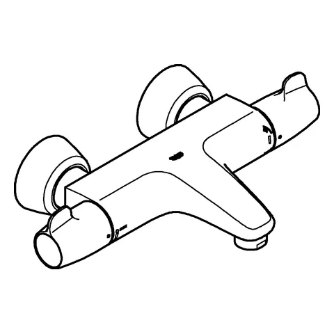 Grohe Grohtherm Special Thermostat-Wannenbatterie 34665, Wandmontage, chrom Grohe Grohtherm Special Thermostat-Wannenbatterie 34665, Wandmontage, chrom