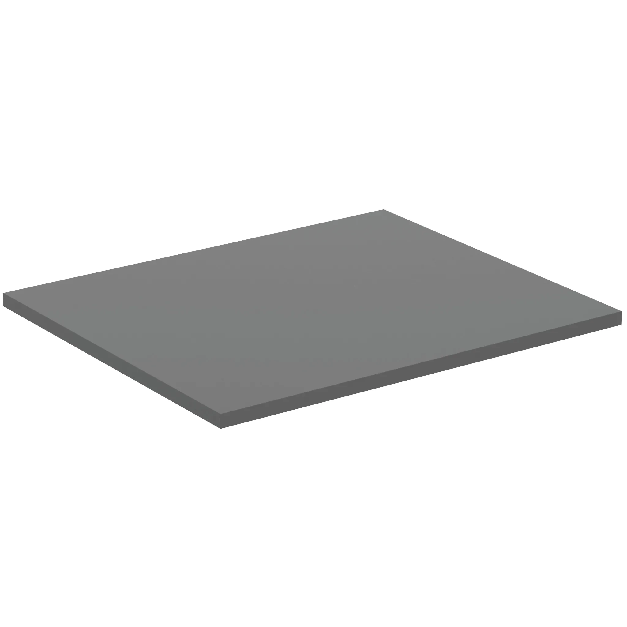 Waschtischplatte i.life B ohne Ausschnitt 602x506x18mm Weiß matt