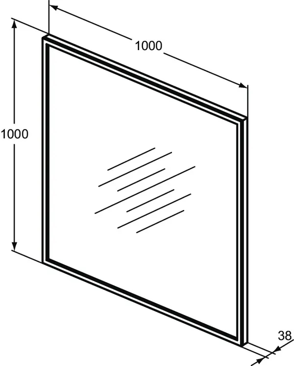 Ideal Standard Spiegel „Conca“ 100 × 100 cm