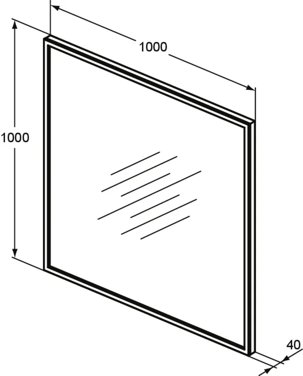 Ideal Standard Spiegel Conca, eckig, 1000x38x1000mm Ideal Standard Spiegel Conca, eckig, 1000x38x1000mm
