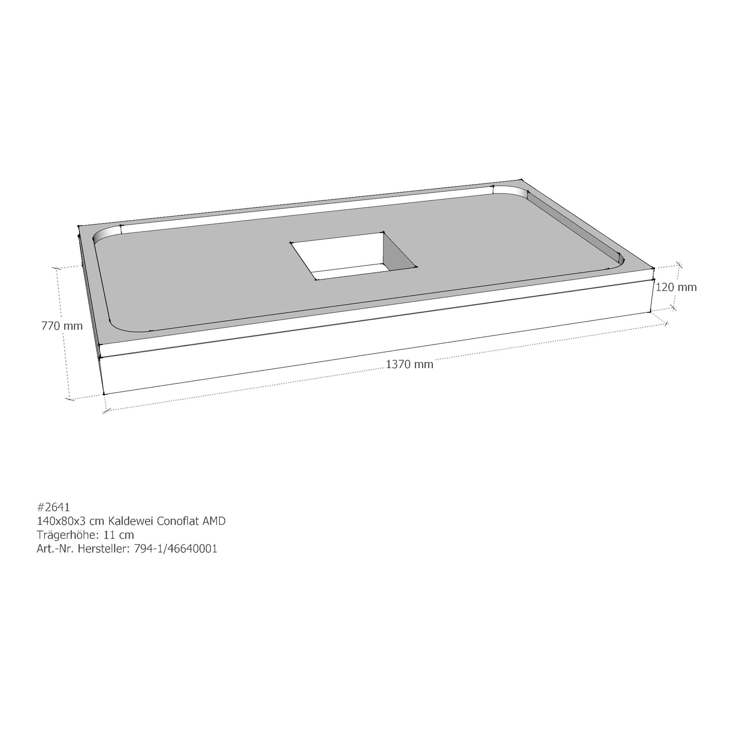 Duschwannenträger für Kaldewei Conoflat 140 × 80 × 2,3 cm Breite: 80 cm / Länge: 140 cm Duschwannenträger für Kaldewei Conoflat 140 × 80 × 2,3 cm Breite: 80 cm / Länge: 140 cm