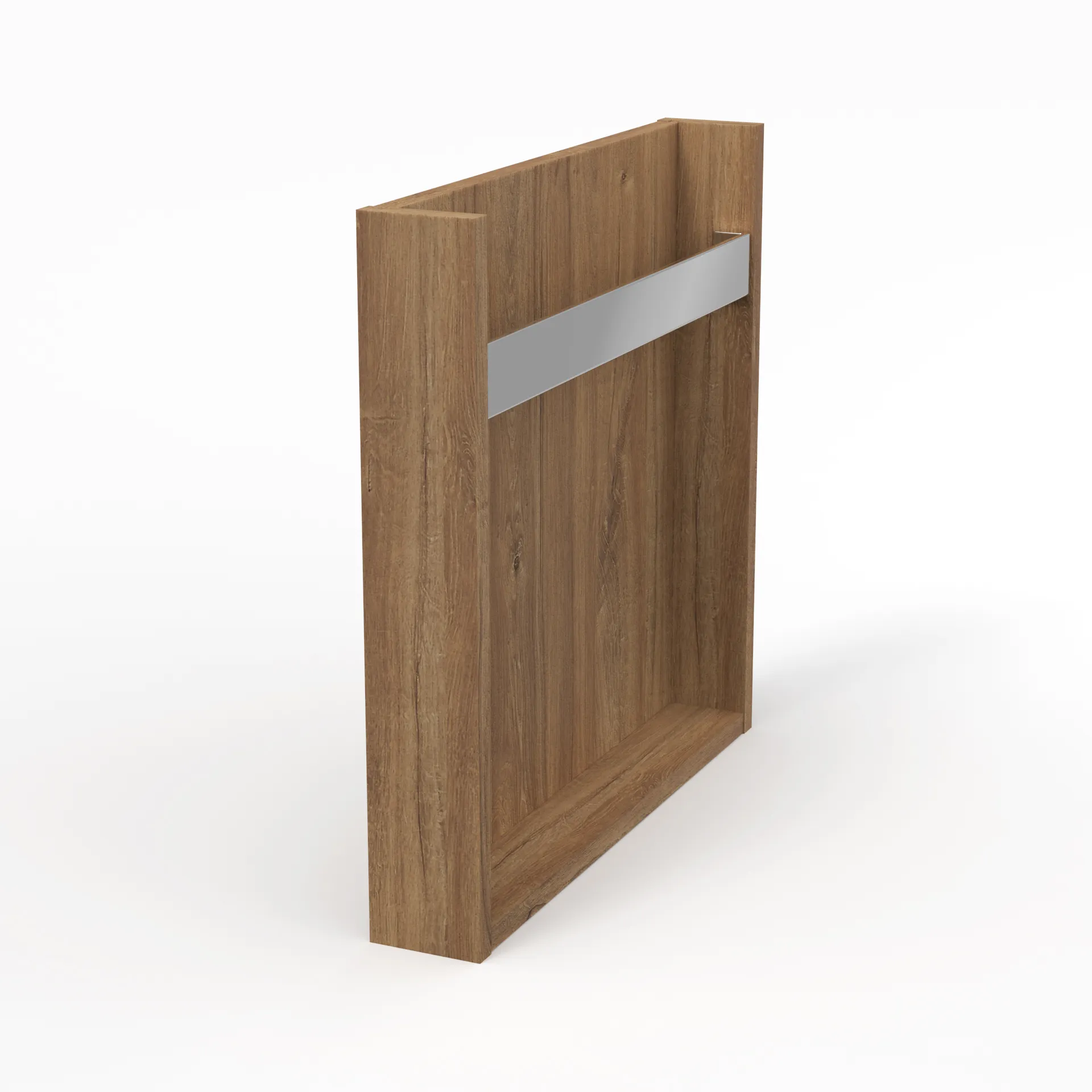 Konsolen vertikal - passend unterKonsole horizontalmit HandtuchhalterSchichtstoff Farbe: Eiche Kansas|Größe: 8,5 × 52 × 51 cm