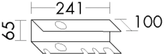 Föhnhalter von burgbad, Serie Zubehör, dunkelgrau pulverbeschichtet, Maße: H. 65 mm x B. 241 mm x T. 100 mm Föhnhalter von burgbad, Serie Zubehör, dunkelgrau pulverbeschichtet, Maße: H. 65 mm x B. 241 mm x T. 100 mm