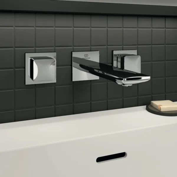 Ideal Standard Wand-Waschtischarmatur Conca Armaturen CONCA Atelier Collections A7445AA, eckige Rosetten, Ausladung 180mm, Chrom Ideal Standard Wand-Waschtischarmatur Conca Armaturen CONCA Atelier Collections A7445AA, eckige Rosetten, Ausladung 180mm, Chrom