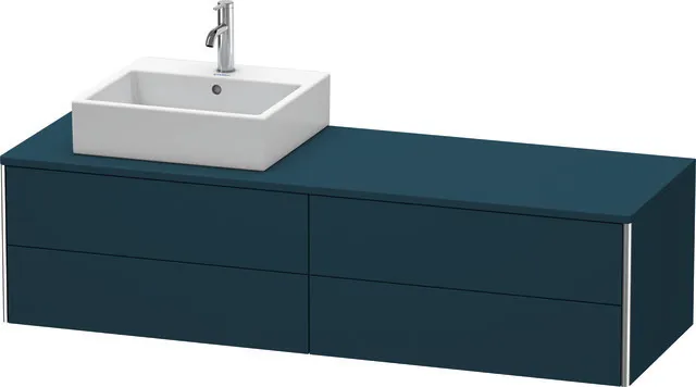 Duravit Waschtischunterschrank wandhängend „XSquare“ 160 × 40 × 54,8 cm Nachtblau Seidenmatt