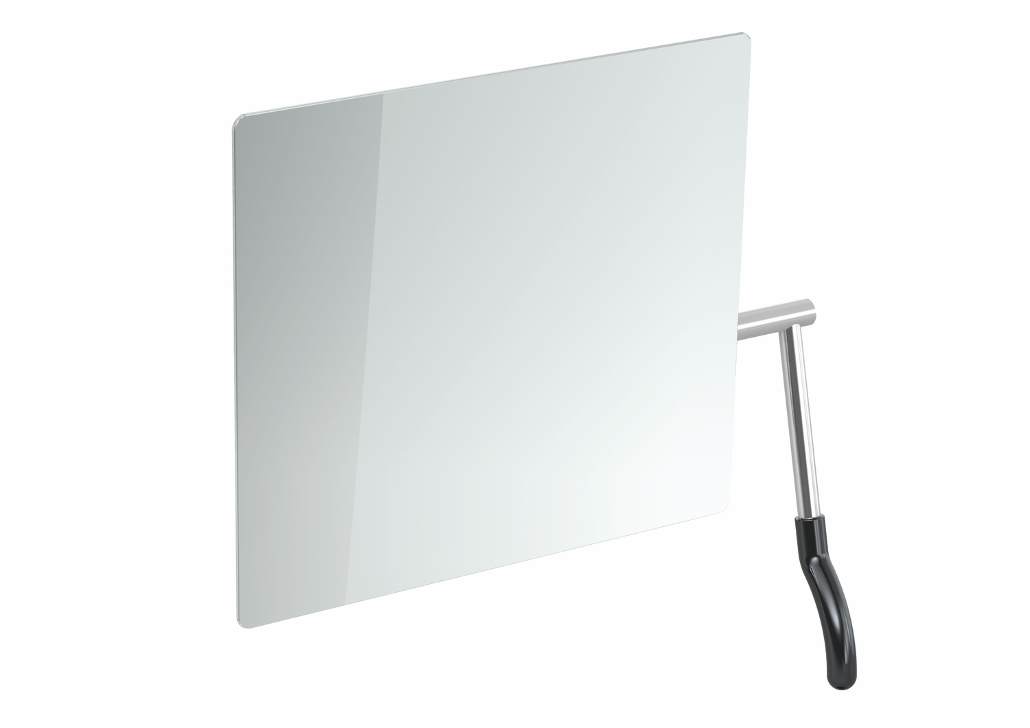HEWI Kippspiegel „Serie 802 LifeSystem“ 72,5 × 74,1 cm in Tiefschwarz