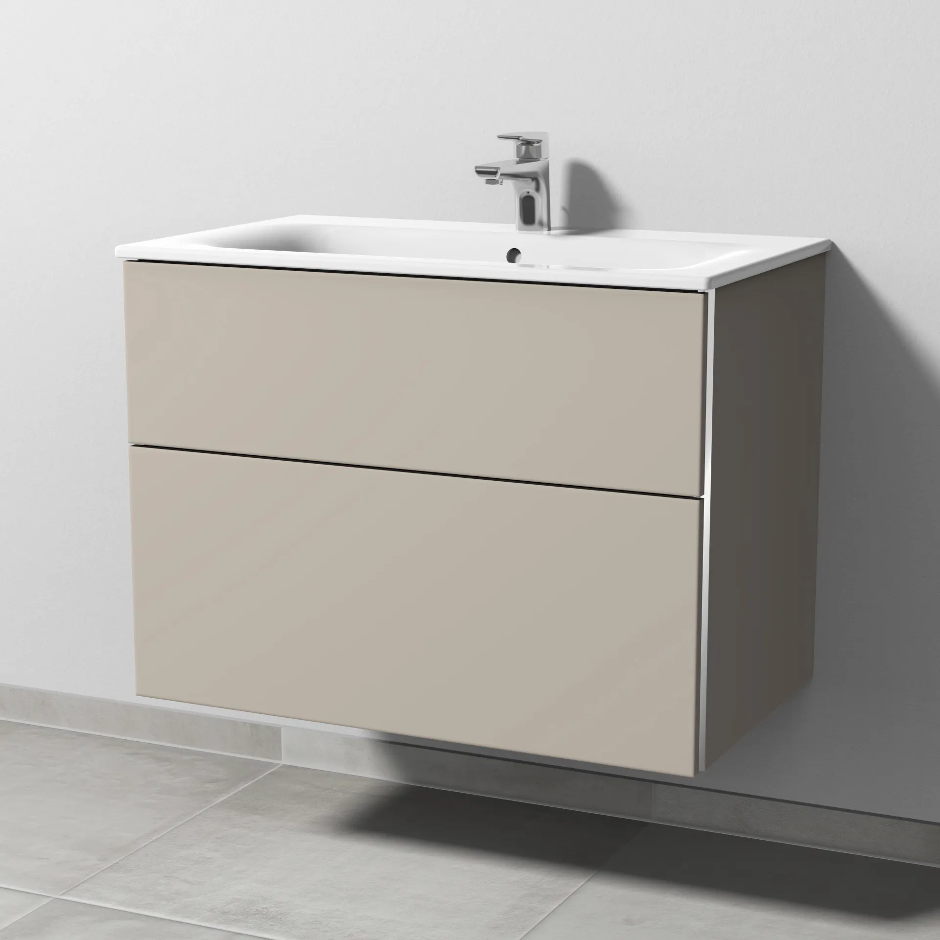 Sanipa Waschtischunterschrank „3way“ 785 × 582 × 472 mm in Kaschmir (matt) Sanipa Waschtischunterschrank „3way“ 785 × 582 × 472 mm in Kaschmir (matt)