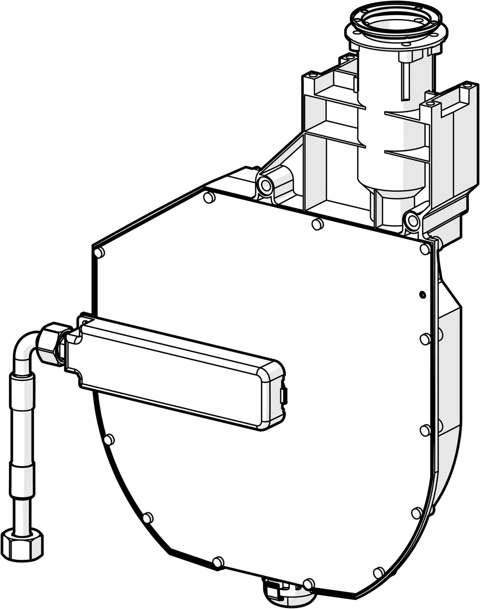 Hansa Rollbox für Schlauch Hansa 5306, Wannenrandmontage