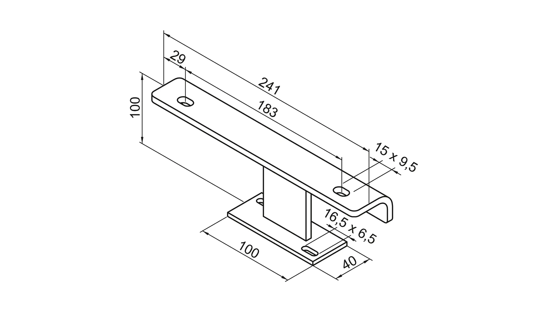 Zubehör Fußkonsole FMORV HDF-5, RAL 9016 Zubehör Fußkonsole FMORV HDF-5, RAL 9016