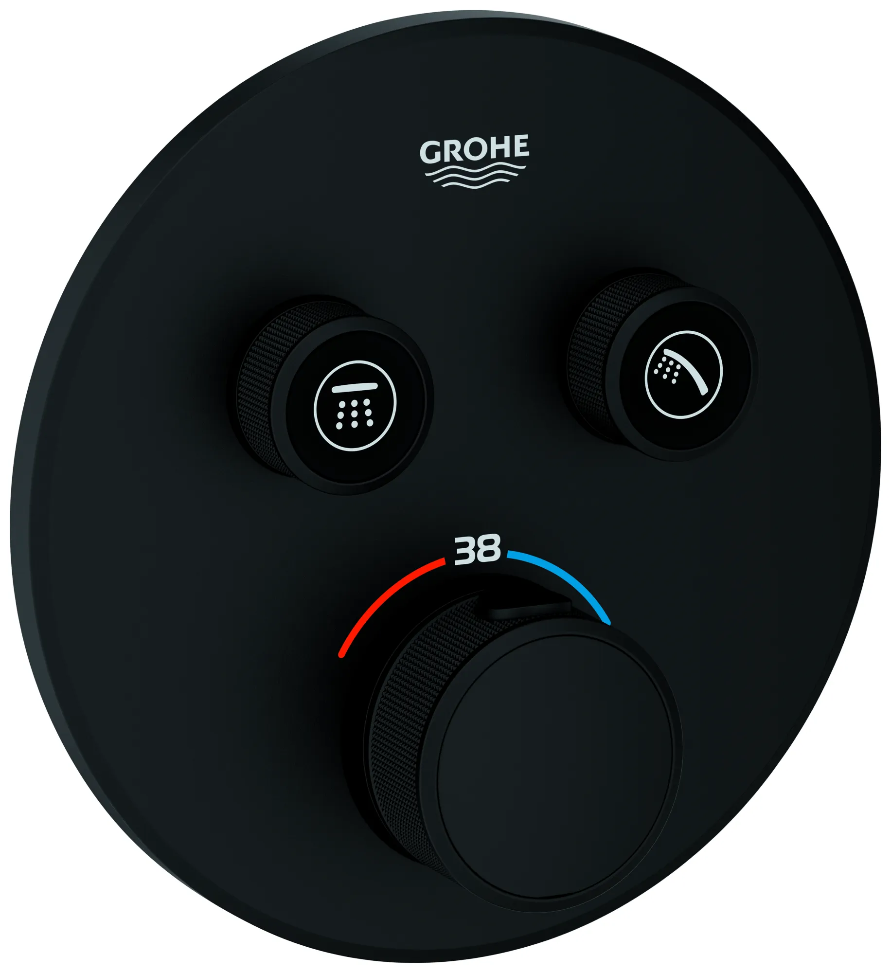 Thermostat Grohtherm SmartControl 29507, 2 Absperrventile, Fertigmontageset für Rapido SmartBox 35 604, phantom black Thermostat Grohtherm SmartControl 29507, 2 Absperrventile, Fertigmontageset für Rapido SmartBox 35 604, phantom black