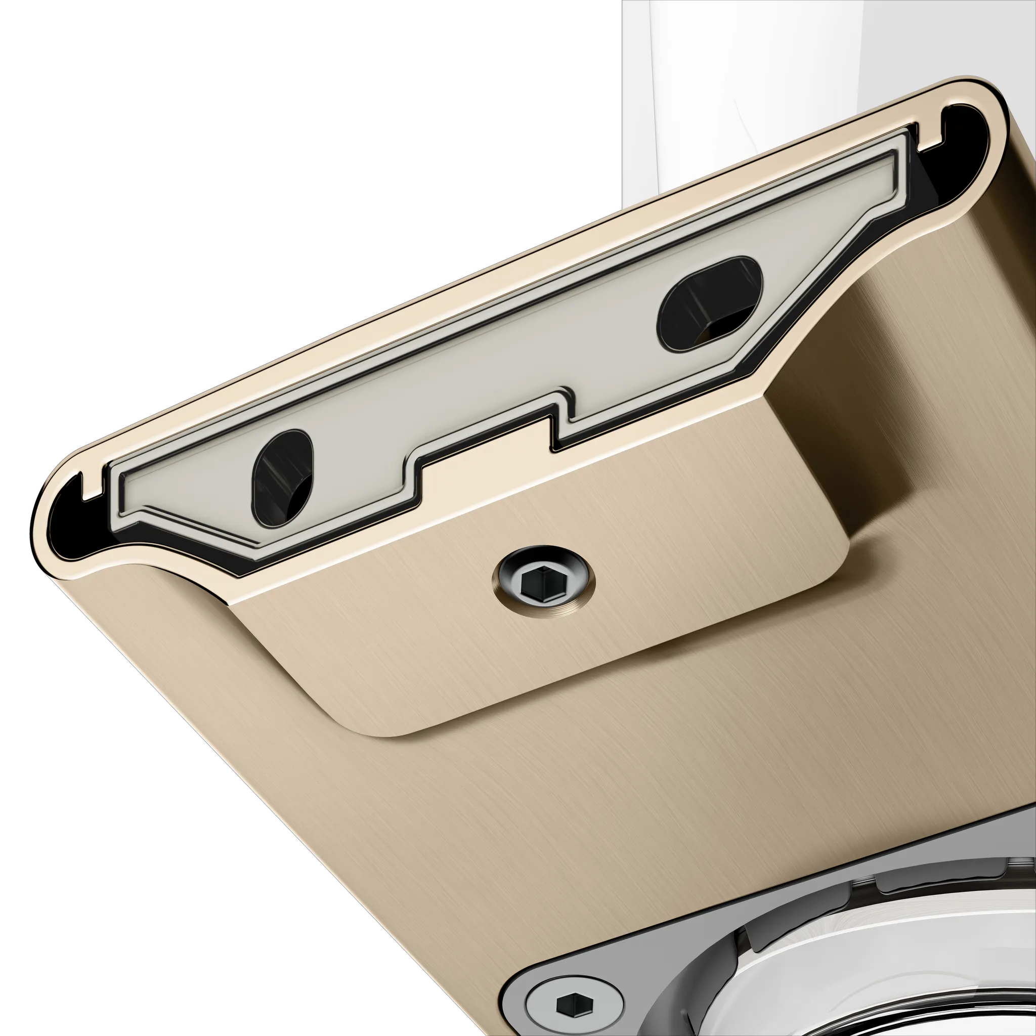 KEUCO EDITION 400 Glashalter mit Echtkristall-Glas Bronze gebürstet
