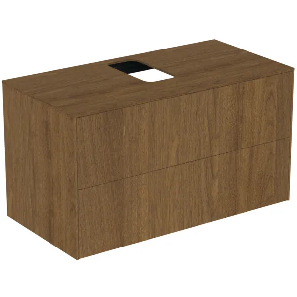 Ideal Standard Waschtischunterschrank „Conca“ 100,2 × 55 × 50,5 cm Walnuss dunkel Furnier Ideal Standard Waschtischunterschrank „Conca“ 100,2 × 55 × 50,5 cm Walnuss dunkel Furnier