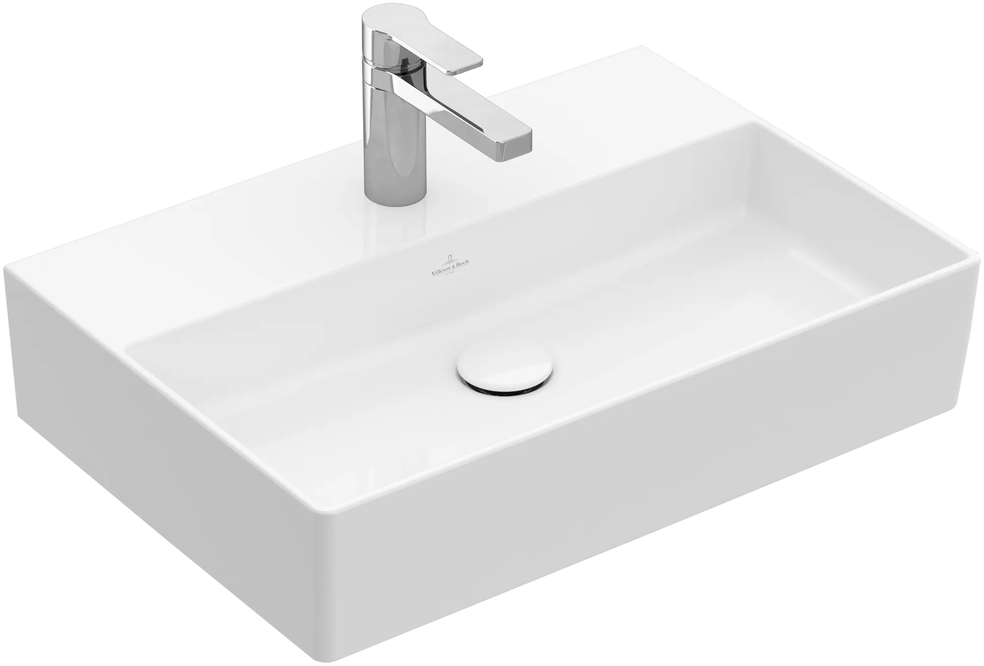 Villeroy & Boch Wandwaschtisch aus TitanCeram geschliffen „Memento 2.0“ 600 × 420 × 135 mm, mit Hahnlochbohrung, Hahnlochposition mittig in Weiß Alpin Villeroy & Boch Wandwaschtisch aus TitanCeram geschliffen „Memento 2.0“ 600 × 420 × 135 mm, mit Hahnlochbohrung, Hahnlochposition mittig in Weiß Alpin