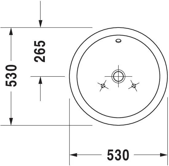 Aufsatzwaschtisch „Starck 1“, mit Überlauf