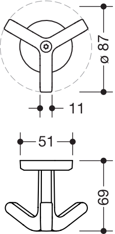 HEWI Dreifachhaken „Serie 477“