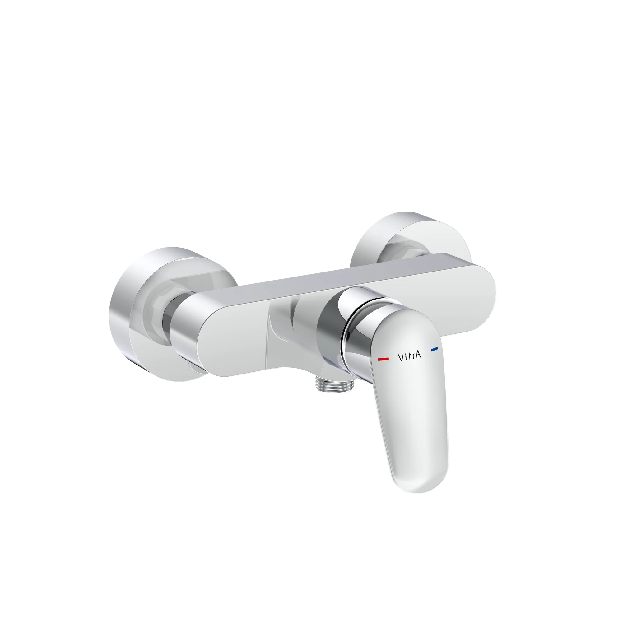 VitrA Flow Round Einhebel-Brausearmatur Aufputzmontage Chrom VitrA Flow Round Einhebel-Brausearmatur Aufputzmontage Chrom