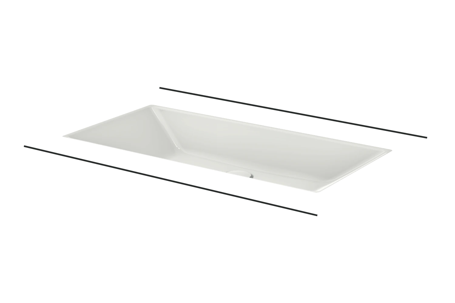 Unterbauwaschtisch „BetteLoft“, ohne Überlauf, ohne Hahnlochbohrung 74 × 38,6 cm in Edelweiß Unterbauwaschtisch „BetteLoft“, ohne Überlauf, ohne Hahnlochbohrung 74 × 38,6 cm in Edelweiß