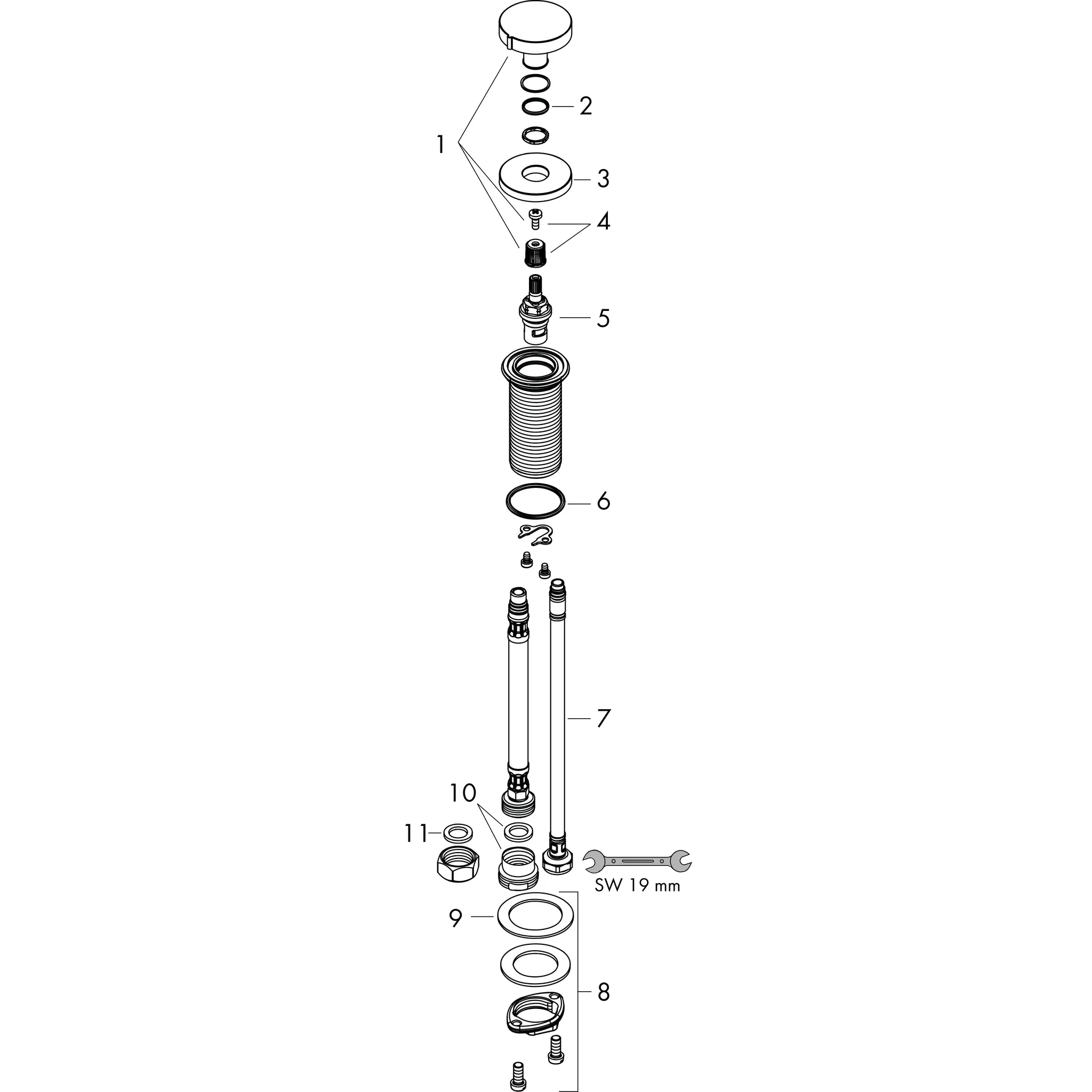 Hansgrohe Talis M54 F21 Küchen-Geräteabsperrventil, Chrom, G ½ mit Adapter auf G ¾ Hansgrohe Talis M54 F21 Küchen-Geräteabsperrventil, Chrom, G ½ mit Adapter auf G ¾